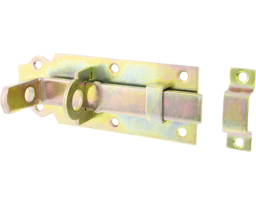 Gele metalen schuifgrendel met tegenstuk