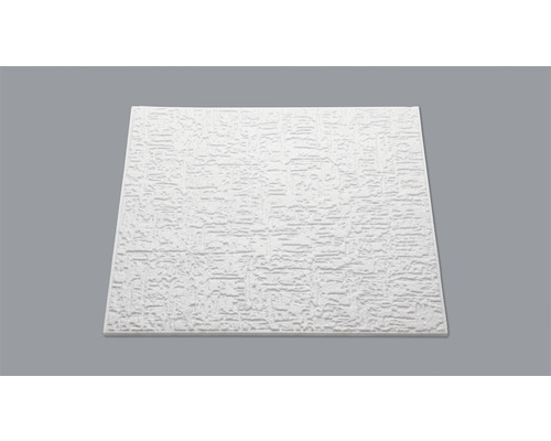 DECOFLAIR Plafondtegel T102 wit 50x50 cm 10 mm 8 stuks Plafondpaneel van polystyreen met stucstructuur