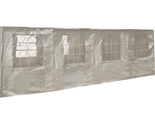 Partytent zijdelenset met ramen wit 2 x 7,95 m tbv partytent 4x8 m (HB. 6831547) Zeildoek met ramen