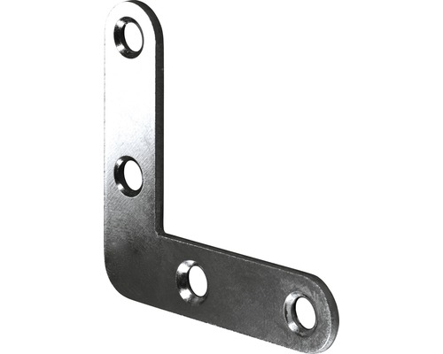 HETTICH Vlakke hoek 40x40x10 mm verzinkt, 30 stuks Hoekverbinder met gaten voor bevestiging
