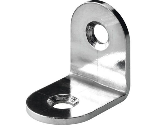 HETTICH Stoelhoek 20x20x15 mm RVS, 50 stuks Hoekverbinder met twee gaten voor bevestiging