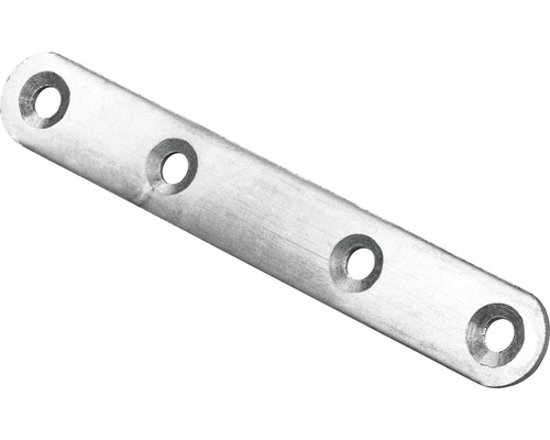 HETTICH Verbindingsplaat recht 100 mm verzinkt, 12 stuks Metalen verbindingsstuk met vier gaten voor schroeven