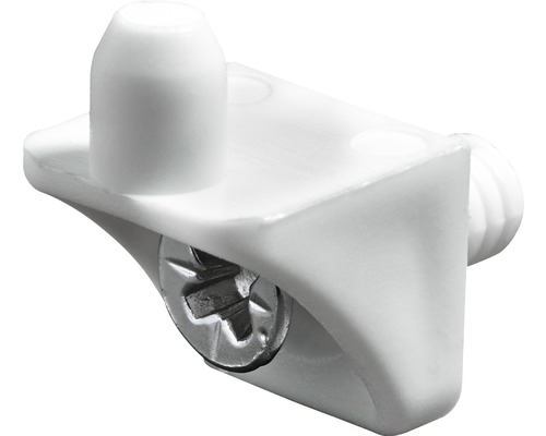 HETTICH Plankdrager met schroef wit, 100 stuks Legborddrager van kunststof met schroef