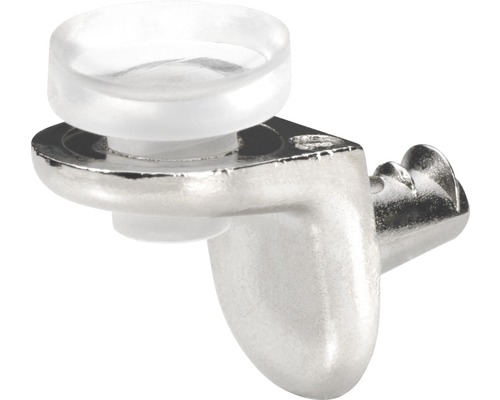 HETTICH Glasplaatdrager 5 mm vernikkeld, 50 stuks Metalen plankdrager met zuignap