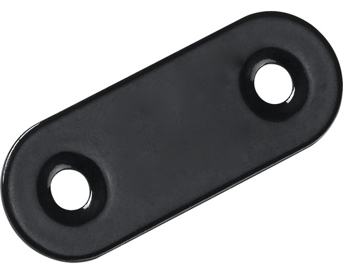 HETTICH Verbindingsplaat ovaal 40x15 mm zwart, 50 stuks Verbindingsplaat met twee gaten