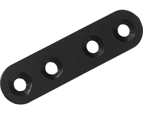 HETTICH Verbindingsplaat ovaal 60x15 mm zwart, 50 stuks