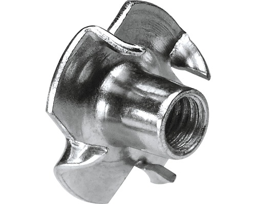 HETTICH Inslagmoer M5 verzinkt 7 mm, 100 stuks Een inslagmoer met vier tanden.