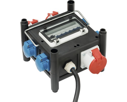 Stroomverdeelkast met zekeringautomaat en stopcontacten