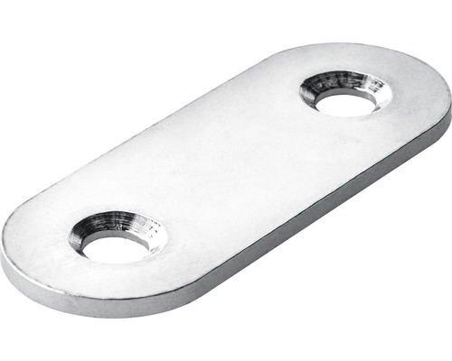 HETTICH Verbindingsplaat ovaal 40x15 mm RVS, 50 stuks Verbindingselement met twee gaten