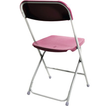 Opklapbare stoel met metalen frame en kunststof zitting