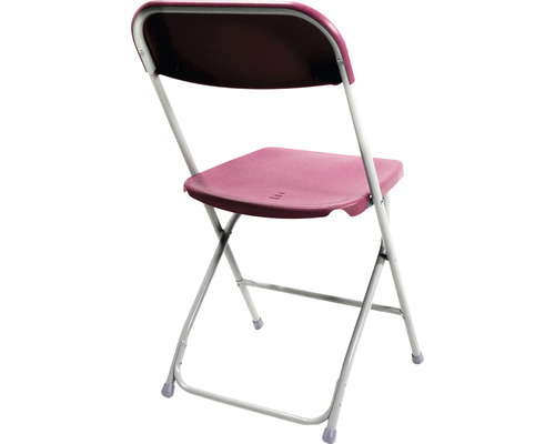 Opklapbare stoel met metalen frame en kunststof zitting