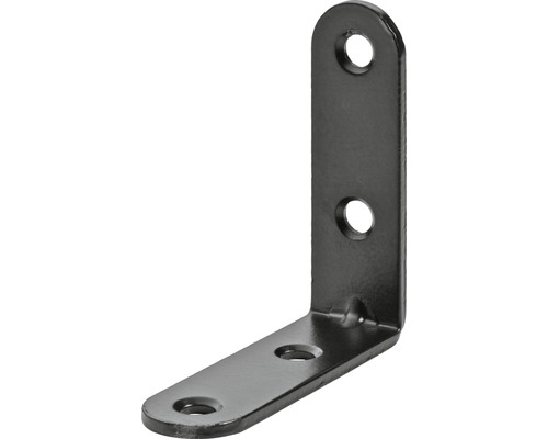 HETTICH Stoelhoek 50x50x15 mm zwart, 25 stuks Hoekverbinder met gaten voor bevestiging