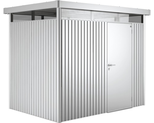 BIOHORT Berging HighLine H2 incl. standaarddeur zilver metallic 275x195 cm Metalen tuinhuis met deur