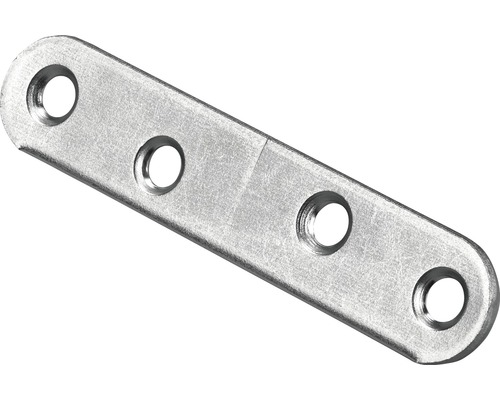 HETTICH Verbindingsplaat ovaal 80x15 mm verzinkt, 50 stuks Metalen verbindingsstuk met zes gaten voor het bevestigen van hout