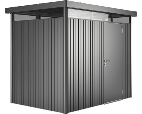 BIOHORT Berging HighLine H2 incl. standaarddeur donkergrijs metallic 275x195 cm Metalen gereedschapsschuur met deur