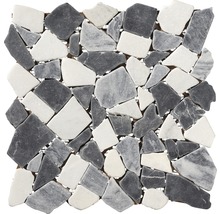 Mozaïektegel natuursteen Carrara grey 30x30 cm-thumb-0