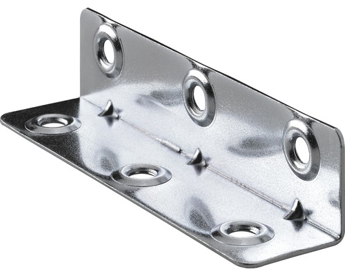 HETTICH Versterkingshoek 20x20x87 mm verzinkt, 30 stuks Hoekverbinder met gaten voor bevestiging
