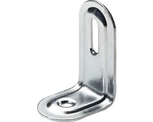 HETTICH Hoekijzer verstelbaar 27x37x22 mm verzinkt, 30 stuks Metalen hoekverbinder met een gat en een sleufgat voor bevestiging