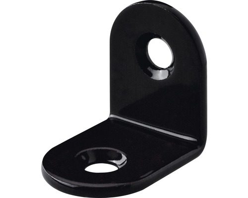 HETTICH Stoelhoek 20x20x15 mm zwart, 50 stuks Hoekverbinder met boorgaten