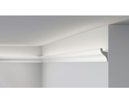 DECOFLAIR LED sierlijst CL11 200 cm Hoek van de kamer met aangebrachte sierlijsten
