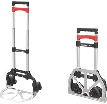 Twee Magna Cart transportwagens, één op volledige grootte en één ingeklapt