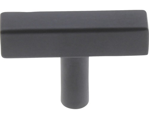 STARX Meubelknop T-model vierkant/rond 12x12x50 mm zwart