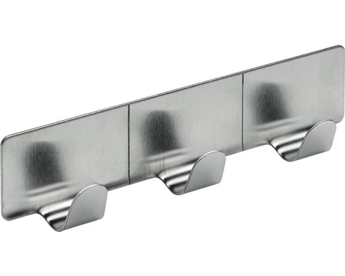 HETTICH Zelfklevende haak 3-haaks RVS-look Kledinghakenrek met drie metalen haken
