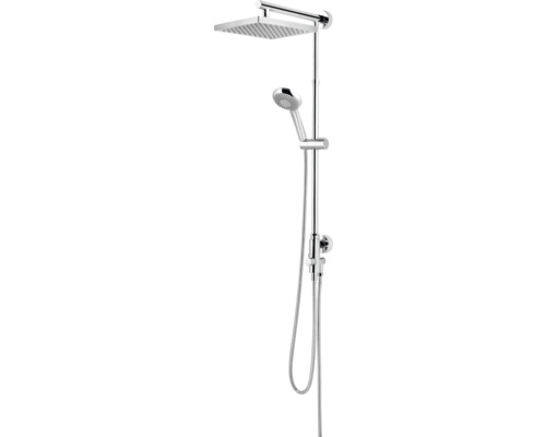 SCHULTE Regendoucheset Douchemaster Rain vierkant incl. omsteller chroom Douchesysteem met hoofd- en handdouche
