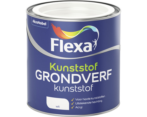 FLEXA Grondverf kunststof acryl wit 250 ml