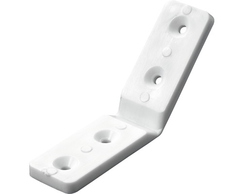 HETTICH Hoekverbinder 90-270° 90x20 mm wit, 25 stuks Witte hoekverbinding met schroefgaten