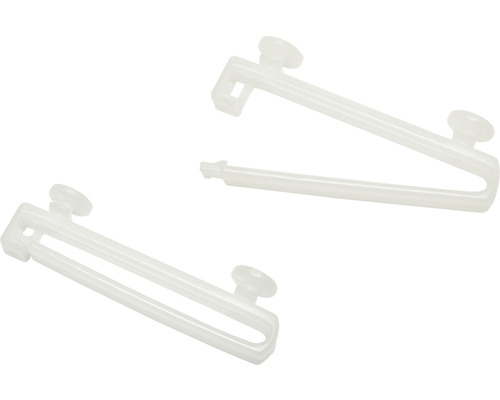 Twee gordijnrollers van kunststof