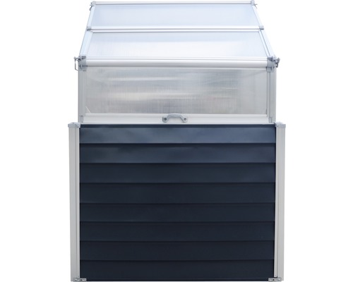 Verhoogde tuinbak met opzetstuk van kunststof en hout