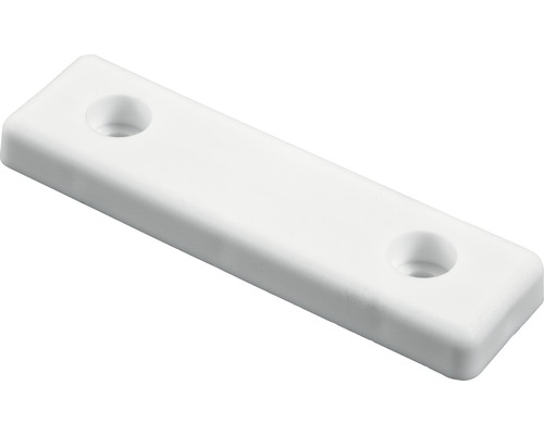 HETTICH Meubelglijder opschroefbaar 50x14 mm wit, 20 stuks Kunststof afstandhouder met twee boorgaten