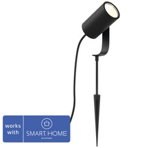PHILIPS Hue White and Color Ambiance LED buitenspot Lily zwart 24V (excl. transformator)-thumb-0