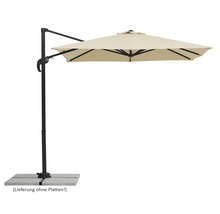 Vrijhangende parasol met rechthoekig scherm en voet
