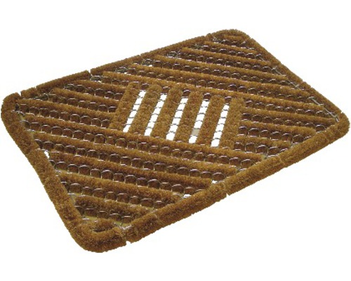 Kokosvezel voetmat met rasterstructuur