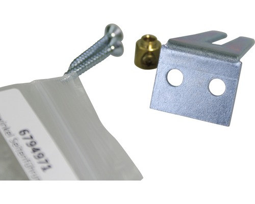 Accessoireset voor sanitaire installaties met schroeven, verbindingsstuk en beugel