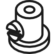 Symbool voor wandmontage toiletpapierhouder