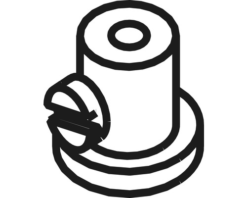 Symbool voor wandmontage toiletpapierhouder