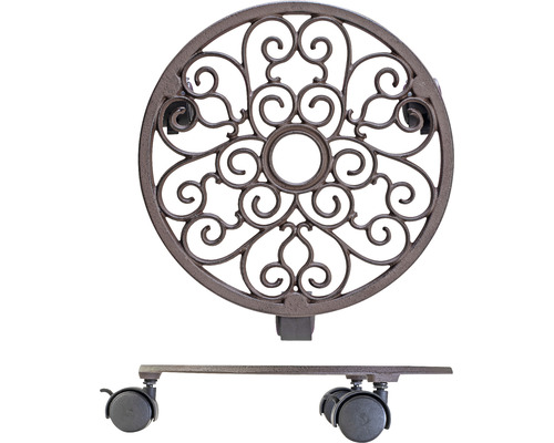 Metalen plantenbakroller met sierlijk oppervlak