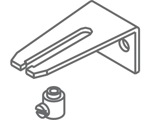 Steun met schroef voor bevestiging