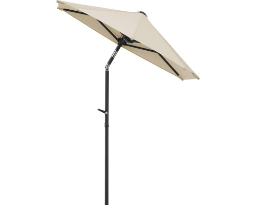 Beige parasol met zwart frame