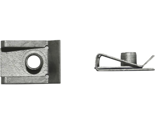 Bevestigingsclip in twee aanzichten