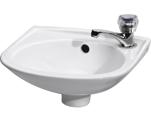 Keramische wastafel met kraan