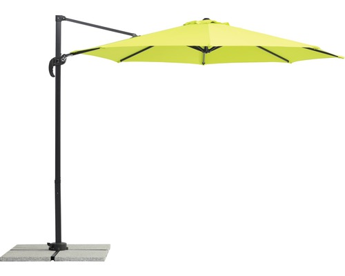 Vrijhangende parasol met stenen voet