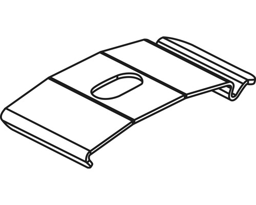 Metalen bevestigingsclip met gat
