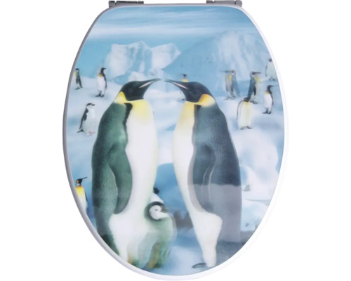 Toiletdeksel met pinguïn ontwerp