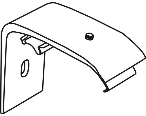 Tekening van een beugel voor bevestiging