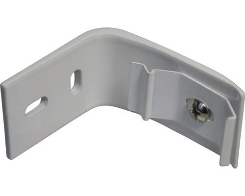 Metalen hoek met schroef en bevestigingsgaten