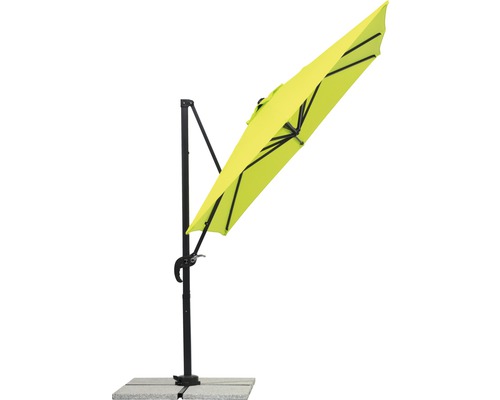 Vrijhangende parasol met betonnen voet voor de tuin